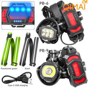 Lampe de poitrine transfrontalière à LED rechargeable par USB, lumière d'avertissement rouge pour la course nocturne, lampe de cyclisme portable, taille 9,2 cm - Product Image 5