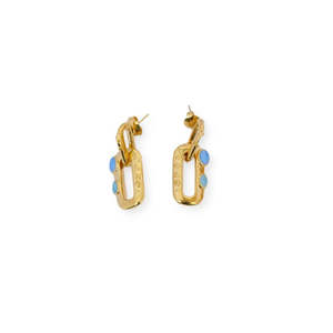 Pendientes de Cristal con Baño de Oro PVD, Acero Inoxidable 316L, Joyería de Moda Sostenible y Resistente - Product Image 1