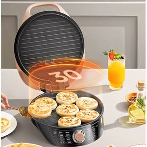 Plaque de cuisson électrique Midea Powdered Gold 360x288x138mm, chauffage double face, antiadhésive, pour grillades domestiques - Product Image 4