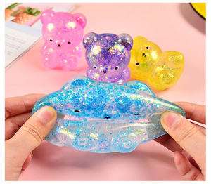 CHENXI New Design <b>Cute</b> Gummy <b>Bear</b> Stress Relief Squeeze Toy 3.5x3.4x4.7cm 39g Fidget Baby Sensory Toy for Ages 8+ - Product Image 5