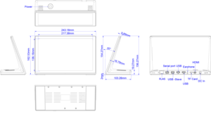 At101pg đen trắng rk3566 rk3568 RK3399 10 inch L hình dạng <span class=keywords><strong>Android</strong></span> <span class=keywords><strong>Tablet</strong></span> PC không có camera phía trước - Product Image 5