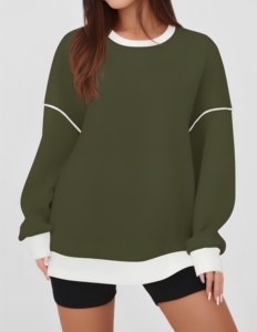 Blank Plain Pullover Drop Shoulder <b>Yoga</b> Gym figures Multi Color Optional blend Embroidery Logo Crewneck <b>Sweatshirt</b> breathable - Product Image 3