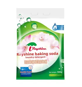 Rayshine Espuma Rica Fuerte Fragancia Ecológico Jabón de Lavandería Detergente en Polvo para lavar ropa 500 G/bolsa