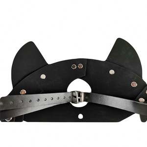 Produits sexuels pour adultes Jouet sexuel SM <span class=keywords><strong>Masque</strong></span> pour les yeux et collier en cuir pour femmes Cosplay <span class=keywords><strong>Catwoman</strong></span> Jeu pour adultes Fête de mascarade - Product Image 5