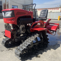 Traktor Mini Crawler 25HP 35HP 50HP dari Pabrik Cina, Mesin Pertanian dengan Aksesoris Multifungsi