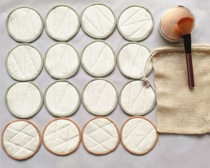 Tampons démaquillants en bambou personnalisables et disques en <span class=keywords><strong>coton</strong></span> biologique <span class=keywords><strong>lavables</strong></span>, lingettes nettoyantes pour le visage écologiques, option de logo personnalisé - Product Image 6
