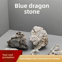 Ornement paysager d'aquarium en pierre bleue naturelle lavée à l'acide pour aquariums et terrariums de tortues