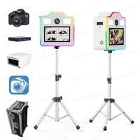 Photomaton portable à écran tactile de 15.6 pouces en aluminium léger Photomaton avec appareil photo reflex numérique trépied équipement de location de matériel de fête Photomaton