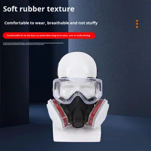Respirador de cara completa 6200, máscara de Gas de Material PP reutilizable y lavable <span class=keywords><strong>para</strong></span> protección química a prueba de polvo <span class=keywords><strong>para</strong></span> pintura en aerosol - Product Image 4