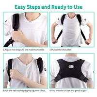 Correcteur de posture réglable pour hommes et femmes, soutien dorsal, correcteur de posture assise, ceinture pour le haut du dos et la cyphose