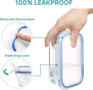 Contenants alimentaires en verre de qualité alimentaire, résistants au four et au micro-ondes, pour le déjeuner - Product Image 4