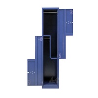 Casillero Metálico Personalizado de Una Columna y 2 Puertas, en Forma de Z, Vertical, de Acero, para Personal de Fábrica, Dormitorio o Sala de Personal