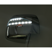 1 paire de coques de rétroviseurs latéraux chromées en ABS avec clignotants LED pour accessoires de fourgon Hiace 2008-2018
