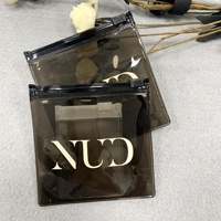 Sacs en plastique transparent givré avec fermeture éclair, mini pochettes souples mates avec logo personnalisé pour emballages de bijoux et boucles d'oreilles