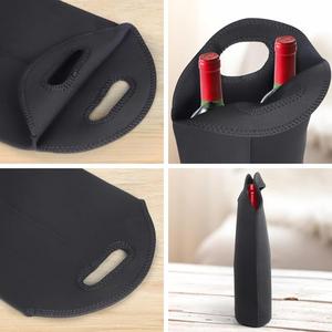 Custom Wholesale High Quality Custom 750Ml Neoprene Cooler Beer Wine <b>Bottle</b> Cover 2-<b>Bottle</b> Cooler Bag Sleeve for Beach Storage - Product Image 6