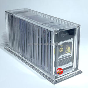 Boîte en acrylique transparente à 20 emplacements avec aimant puissant pour 2000 <span class=keywords><strong>cartes</strong></span> <span class=keywords><strong>POKEMON</strong></span> ROCKETDARK DRAGONITE <span class=keywords><strong>PSA</strong></span> BGS classées, vente chaude de l'usine SHP - Product Image 1