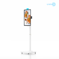 Terminal de point de vente Android de bureau de 21,5 pouces, kiosques de commande en libre-service pour restaurant, affichage de menu numérique et commande en libre-service