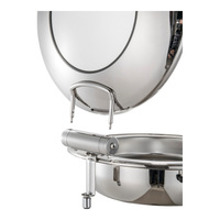 Plat de service de luxe en acier inoxydable effet miroir pour buffet de mariage, chauffe-plats pour traiteur