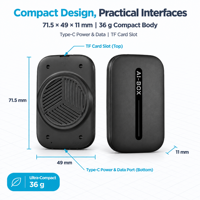 Boîte Android 13 CarPlay AI RK3528 2 Go 16 Go Adaptateur sans fil CarPlay Android Auto avec Wi-Fi 6 Bluetooth 5.4