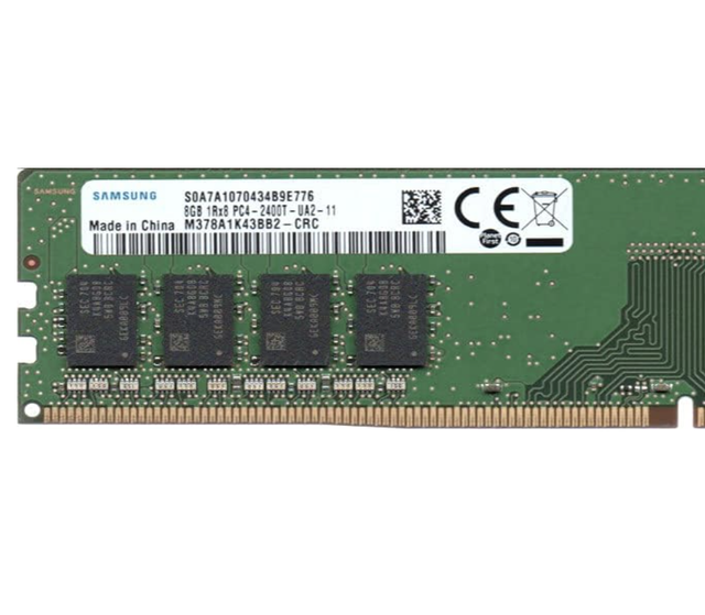 SAM 8GB DDR4 2400MHz PC4-19200 (PC4-2400T) CL17 UDIMM 1Rx8 Single Rank 1.2V Non-ECC DIMM 288-Pin Desktop PC RAM Memory