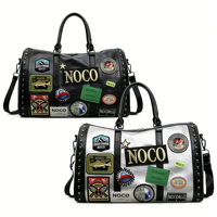 Sac de voyage rétro B4003 grande capacité pour trajets courts, voyages d'affaires, trajets quotidiens, rangement élégant pour équipement de fitness, avec fermeture éclair pour moto