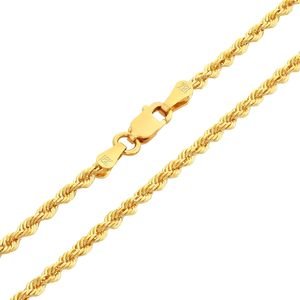 Cadena de <span class=keywords><strong>Oro</strong></span> Amarillo de 18K con Baño de <span class=keywords><strong>Oro</strong></span> Pesado (1 micrón) y Corte Diamante - 2mm - Product Image 1