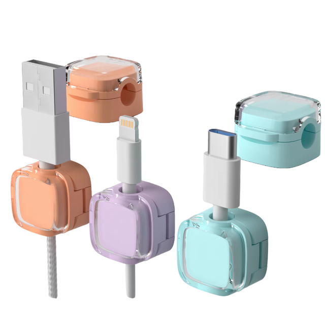 Colorful Magnetic Charging Cable, Headphone Wire, Power Cord, Desktop Fixing Clip, Mini Storage Organizer Adhesive