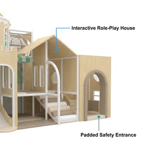 Equipo de Juego Interior Profesional para Niños con Tobogán Grande en Forma de Ola y Piscina de Pelotas, Castillo Inflable para Club - Product Image 2