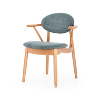 Tissu de concepteur de chaises de salle à manger en bois massif minimaliste moderne nordique pour la maison cuisine salon hôtel meubles multi-applications