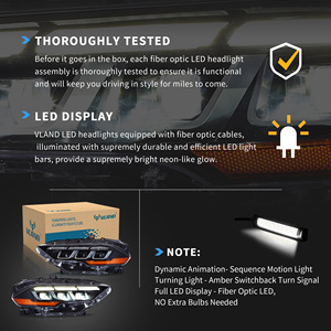 ไฟหน้า LED <span class=keywords><strong>VLAND</strong></span> สำหรับ Ford <span class=keywords><strong>Mustang</strong></span> 2018-2023 รุ่นที่ 6 แบบรีเฟรช พร้อมไฟ DRL สำหรับวิ่งกลางวัน และไฟเลี้ยวแบบ Sequential - Product Image 5