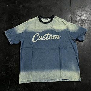 T-shirt surdimensionné personnalisé effet délavé pour homme, style streetwear, en coton, manches courtes, col rond, avec lettres - Product Image 3
