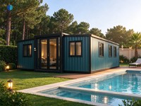 Maison conteneur extensible de 20 pieds, préfabriquée, modulaire, portable, pour dortoir de chantier et bureau temporaire