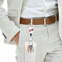 Laisse en PVC personnalisable avec logo premium, avec clips de ceinture, mousqueton rétractable en plastique, porte-badge rétractable, rétracteur de briquet