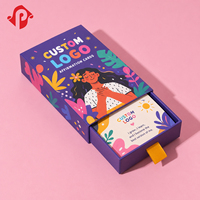 Jeu de cartes d'affirmation personnalisées inspirantes pour la pleine conscience et le bien-être, avec boîte à tiroir coulissant, pour femmes, adolescentes et jeunes adultes