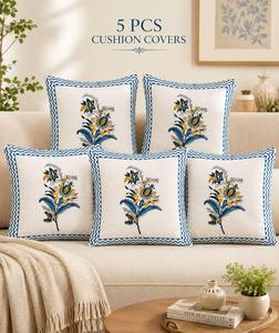 Housses de coussin en coton de qualité supérieure avec impression artisanale pour canapé, chaise, décoration de chambre, disponibles au meilleur prix du marché - Product Image 4