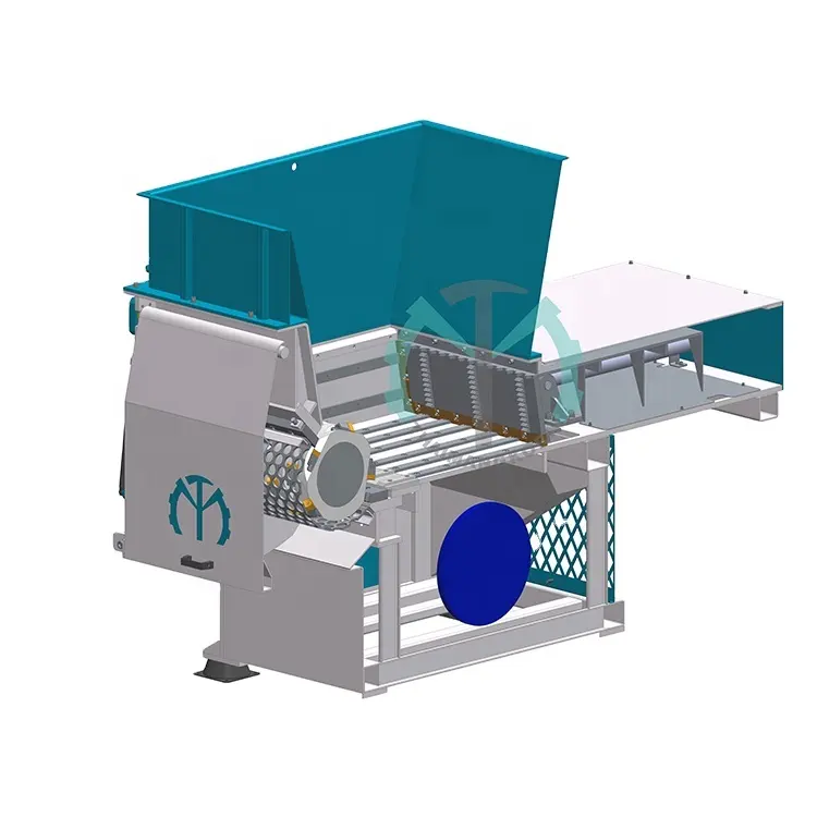 Trituradoras de plástico de un solo eje para residuos plásticos, máquina de reciclaje de plantas y desechos de Metal y plástico