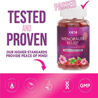 OLLI OEM/ODM/OBM Gummies pour soulager les symptômes de la ménopause, complément alimentaire pour la ménopause, vitamines, maca, gummies pour la ménopause pour femmes, soulagement des douleurs menstruelles