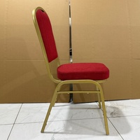 Nouvelle chaise de banquet moderne, durable, avec revêtement en tissu bordeaux, empilable, pour restaurant, décoration de mariage