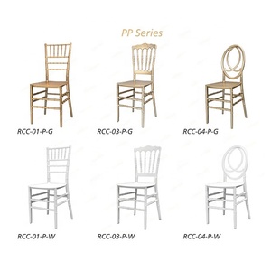 เก้าอี้พลาสติก PP รุ่น Chiavari สีทองขาว แบบซ้อนได้ หรูหรา สำหรับงานแต่งงาน โรงแรม งานเลี้ยง งานอีเว้นท์ งานปาร์ตี้ งานต้อนรับ ให้เช่า - Product Image 6