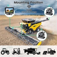 GreenYi Solar Energy Caméra de surveillance sans fil 7 ''DVR pour camion chariot élévateur à fourche pelle véhicule agricole IP68 étanche