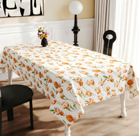 Nappe en PVC Imprimée, Imperméable, Anti-taches, Lavable, Housse de Table en Vinyle, Taille Personnalisée pour la Maison, l'Hôtel, la Décoration de Banquet