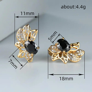 Elegant Flower Petal <b>Ear</b> <b>Cuff</b> <b>Earrings</b> For Women Floral Hoop <b>Earrings</b> Daily Wear Fashion Jewelry Wholesale - Product Image 5