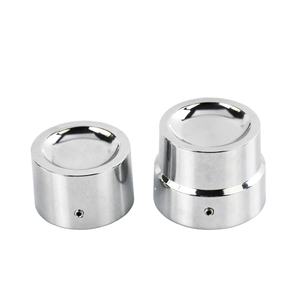 Cubierta del eje trasero delantero de la motocicleta, tuerca cromada para <span class=keywords><strong>Harley</strong></span> Sportster XL Dyna Fat Bob CVO Touring Street Road Softail - Product Image 2