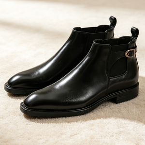 Bottes Chelsea montantes en cuir véritable pour hommes, style Oxford, pour le bureau, en <span class=keywords><strong>velours</strong></span>, de haute qualité, vente en gros - Product Image 1