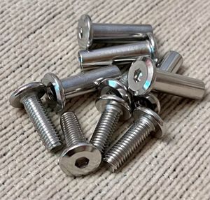 LeGood Furniture Écrous hexagonaux chanfreinés en acier inoxydable M4M5 avec vis à tête hexagonale plate Système métrique - Product Image 4