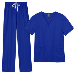 महिला पुरुष फैशन स्क्रब के लिए नर्सिंग वर्दी सेट नर्स की वर्दी अस्पताल डॉक्टर मल्टी पॉकेट के साथ त्वरित सुखाने वाली शीर्ष पैंट - Product Image 2