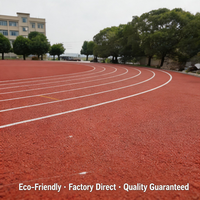 Surface de piste synthétique poreuse pour installations sportives municipales, approuvée IAAF, 15 mm, haute performance pour l'Europe, projets écologiques