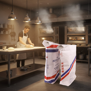 Usine impression colorée étanche à l'humidité 20kg 25kg 50kg poudre de cacao farine de blé poudre de protéine sac en papier Kraft avec Valve - Product Image 1