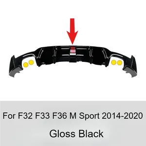 Para BMW Serie 4 F32 F33 F36 M Sport 2014-2020: Embellecedor de faro antiniebla delantero y trasero, alerón trasero y de techo F32, parrilla de ceja y deflectores de viento. - Product Image 2