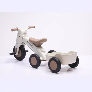 Tricycle en plastique pour enfants à 3 roues avec remorque de rangement amovible, musique intégrée, vélo pour tout-petits de 6 mois à 6 ans - Product Image 2